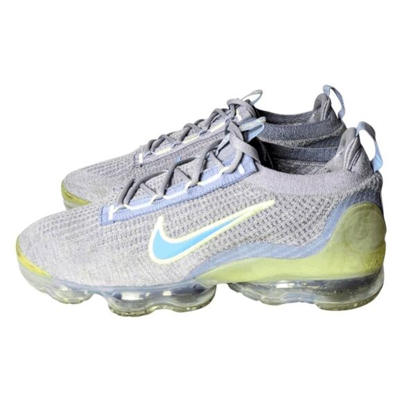 NIKE Air VaporMax 2021 FK "Grey Light Liquid Lime" Running Shoes Size 10 - Picture 3 of 15